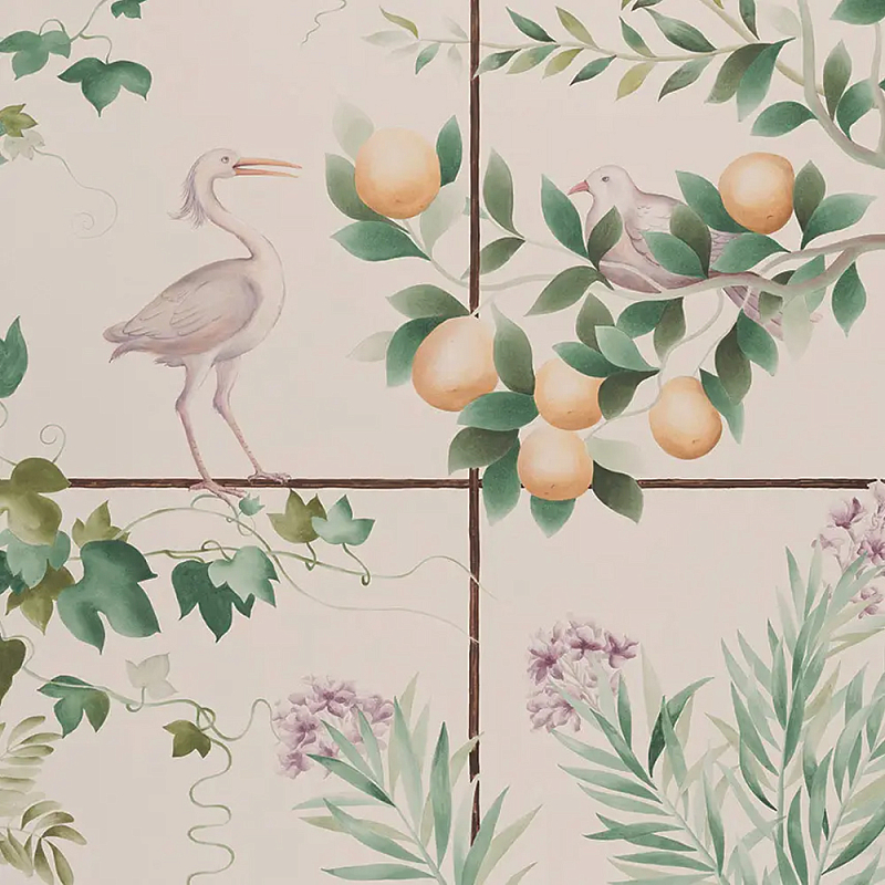 Обои ручная роспись Medici Standard colourway on white Williamsburg  в Волгограде | Loft Concept 