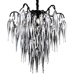 Люстра со стеклянными подвесками дымчатого цвета Ambre Glass Chandelier 70 варинант исполнения - 1 | Loft Concept в Волгограде