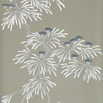Обои ручная роспись Silk Tree Special Colourway on Pale Grey dyed silk варинант исполнения - 1 | Loft Concept в Волгограде