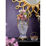 Ваза прозрачная с бронзовыми ручками в виде ангелов Eden Garden варинант исполнения - 3 | Loft Concept в Волгограде