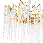 Люстра с хрустальными подвесками Frozen Drops Chandelier Gold 10 варинант исполнения - 3 | Loft Concept в Волгограде