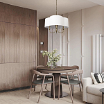 Люстра с белым текстильным абажуром Vitorino  варинант исполнения - 6 | Loft Concept в Волгограде