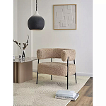 Кресло полукруглое мягкое с буклированной обивкой Armchair with Boucle Upholstery варинант исполнения - 9 | Loft Concept в Волгограде
