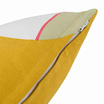 Подушка декоративная хлопковая горчичного цвета с абстрактным принтом Elysian Flow Sunset варинант исполнения - 4 | Loft Concept в Волгограде