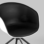 Офисное кресло из пластика с мягким сиденьем Eggshell Black варинант исполнения - 7 | Loft Concept в Волгограде