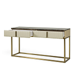 Консоль прямоугольная на золотом каркасе с 2-мя ящиками Warwick варинант исполнения - 2 | Loft Concept в Волгограде