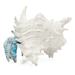 Статуэтка голубой рак с белой раковиной Marine Accessories варинант исполнения - 4 | Loft Concept в Волгограде
