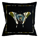 Подушка декоративная бабочка сине-зелёный орнамент Ikat Pattern варинант исполнения - 1 | Loft Concept в Волгограде
