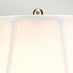 Настольная лампа с фарфоровым основанием с декоративным орнаментом и белым абажуром на темной круглой подставке Elstead Lighting варинант исполнения - 2 | Loft Concept в Волгограде