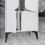 Комод белый с 4-мя дверцами на металлических ножках SPARK MULTIPURPOSE CABINET WHITE варинант исполнения - 12 | Loft Concept в Волгограде