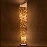 Торшер из перламутра на металлическом каркасе Indonesian Spiral варинант исполнения - 2 | Loft Concept в Волгограде