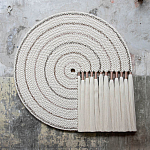 Художественный Гобелен Макраме White Disk Harmony варинант исполнения - 2 | Loft Concept в Волгограде