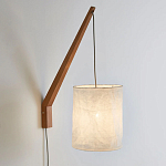 Настенный светильник из дерева и льна Ivory Linen Wall Lamp варинант исполнения - 2 | Loft Concept в Волгограде