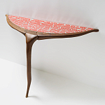 Дизайнерская консоль деревянная на одной ножке Poltronova Gallino Connsole Table варинант исполнения - 3 | Loft Concept в Волгограде