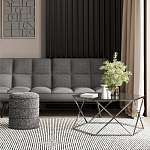 Пуф Three Gray в ткани букле серого цвета варинант исполнения - 3 | Loft Concept в Волгограде