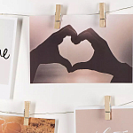 Рамка для фото с подсветкой c 6-ю деревянными прищепками в комплекте Photo Backlight варинант исполнения - 4 | Loft Concept в Волгограде