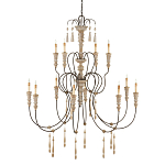 Люстра с состаренными резными элементами Big Graceful Profile варинант исполнения - 4 | Loft Concept в Волгограде