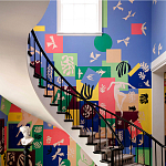 Обои ручная роспись в стиле Арт-деко Jazz Special Colourway on dyed silk with embroidery варинант исполнения - 3 | Loft Concept в Волгограде