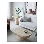 Столик кофейный кремового цвета с овальной столешницей и круглым основанием Cream Dalmen Table варинант исполнения - 9 | Loft Concept в Волгограде