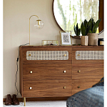 Комод с 6-ю ящиками с декором из ротанга Degarmo Chest of Drawers варинант исполнения - 6 | Loft Concept в Волгограде