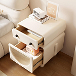 Тумбочка прикроватная с ящиком и стеклянной дверцей Робот Robot Bedside варинант исполнения - 1 | Loft Concept в Волгограде