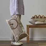 Чехол на подушку с вышивкой в виде геометрических узоров Beige Calista Rect варинант исполнения - 5 | Loft Concept в Волгограде