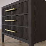 Тумба Primo  с тремя ящиками шпон темный орех варинант исполнения - 4 | Loft Concept в Волгограде