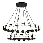 Люстра двухъярусная с круглыми светодиодными источниками света Maxine Light варинант исполнения - 4 | Loft Concept в Волгограде