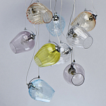 Люстра каскадная с 9-ю разноцветными стеклянными плафонами Kaleido варинант исполнения - 4 | Loft Concept в Волгограде