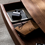 Кофейный стол овальный из дерева с 2-мя ящиками Coffee Walnut Table варинант исполнения - 8 | Loft Concept в Волгограде