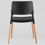 Пластиковый стул на ножках из массива бука Ferret Black 4 шт варинант исполнения - 3 | Loft Concept в Волгограде