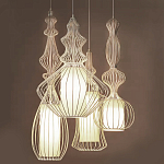 Подвесной светильник Wire Dream Pendant 2 Белый варинант исполнения - 2 | Loft Concept в Волгограде