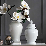 Ваза белая с крышкой однотонная Chinoiserie Ceramics варинант исполнения - 5 | Loft Concept в Волгограде