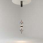 Подвесной светильник с плафоном из стекла с зеркальным градиентом Double Moon варинант исполнения - 3 | Loft Concept в Волгограде