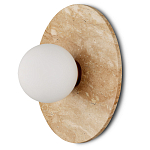 Бра в виде диска с плафоном из матового белого стекла Marble Glow варинант исполнения - 1 | Loft Concept в Волгограде