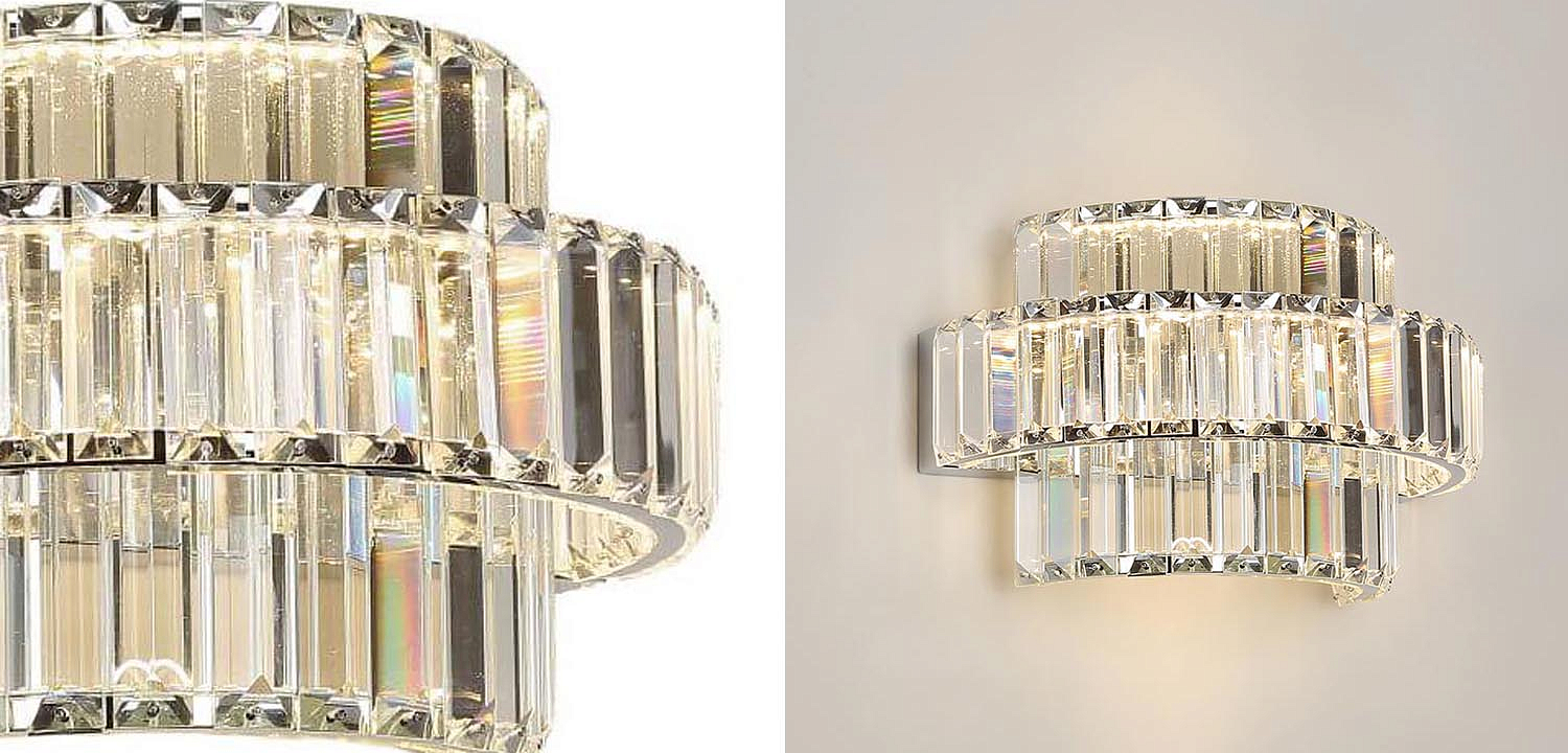 Бра Crystal Shine Linda Chrome Wall Lamp B Бра Crystal Shine Linda Chrome Wall Lamp B - Loft-Concept в Волгограде