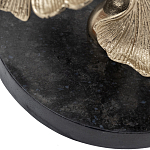 Настольная лампа с черным тканевым абажуром на основании в виде листьев Golden Leaves варинант исполнения - 1 | Loft Concept в Волгограде