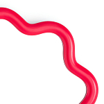 Настенное зеркало с волнистой рамой Mune Mirror Red варинант исполнения - 3 | Loft Concept в Волгограде