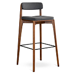 Барный стул из массива ясеня с обивкой из рогожки Elegant Ash варинант исполнения - 3 | Loft Concept в Волгограде