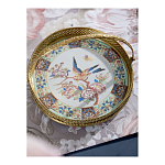Блюдо фарфоровое с бронзовой ручкой Paradise Dish with Handle варинант исполнения - 4 | Loft Concept в Волгограде