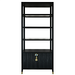 Стеллаж со стеклянными полками Elsa Dreams Black варинант исполнения - 7 | Loft Concept в Волгограде