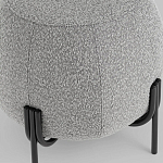 Пуф в ткани букле серого цвета Pikelet варинант исполнения - 4 | Loft Concept в Волгограде