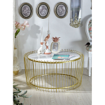 Журнальный столик с столешницей из мрамора на металлическом основании Table Vertical Planes варинант исполнения - 3 | Loft Concept в Волгограде