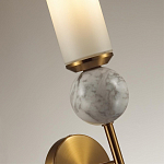 Бра с цилиндрическим матовым плафоном и шаром из камня на металлическом основании Orb Essence варинант исполнения - 6 | Loft Concept в Волгограде