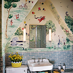 Обои ручная роспись Promenade Original colourway on cream painted silk варинант исполнения - 1 | Loft Concept в Волгограде