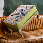 Банкетка из массива бука с изображением птиц и цветов Beige Green Chinoiserie Garden Banquette варинант исполнения - 2 | Loft Concept в Волгограде