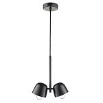 Подвесной светильник черный с 2-мя плафонами Pendant lamp Black варинант исполнения - 1 | Loft Concept в Волгограде
