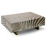 Кофейный стол Kenya Coffee Table Bone Inlay ZEBRA Beige  варинант исполнения - 3 | Loft Concept в Волгограде
