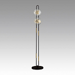 Торшер с черным основанием и золотистым декором Bruno варинант исполнения - 3 | Loft Concept в Волгограде