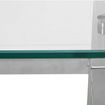 Стол письменный с прозрачной столешницей Corporate Identity варинант исполнения - 3 | Loft Concept в Волгограде